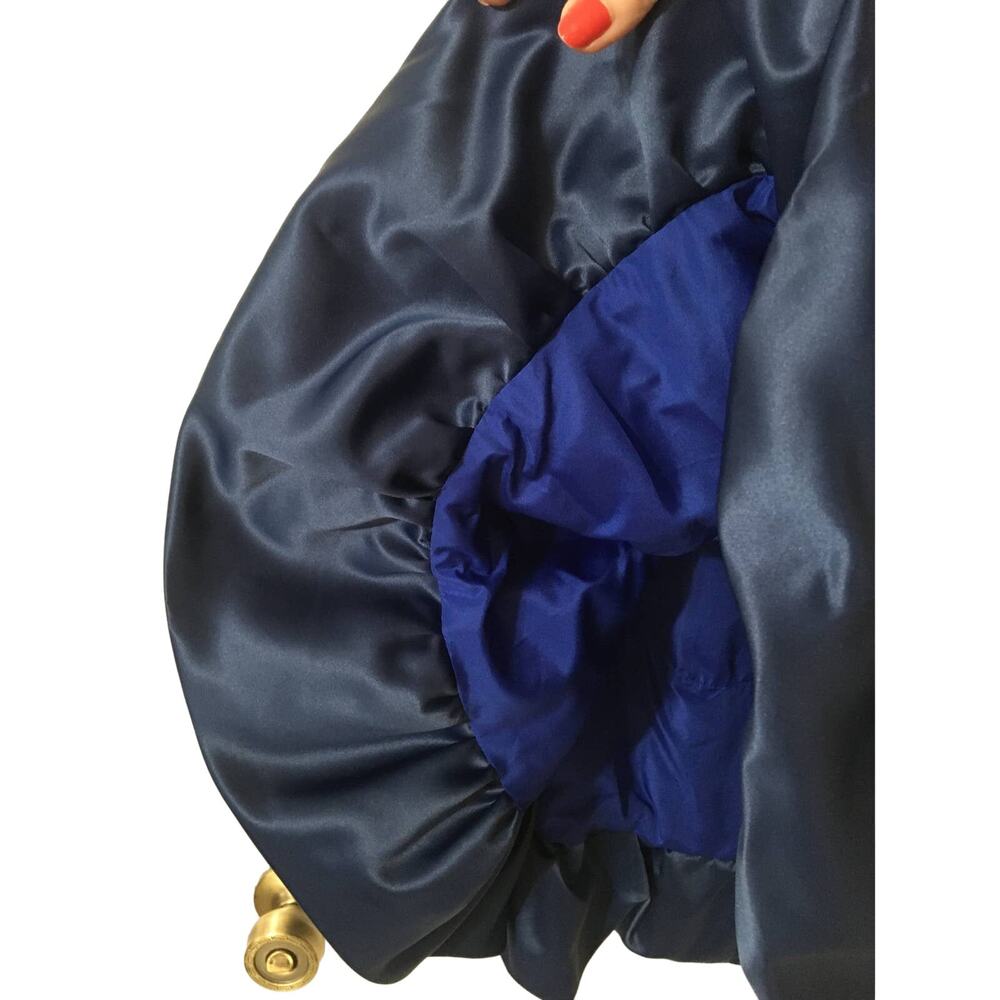 Narianna 3XL Strapless Pleated Sweetheart Neckline A-line Short Dress Navy Blue - Picture 3 of 6